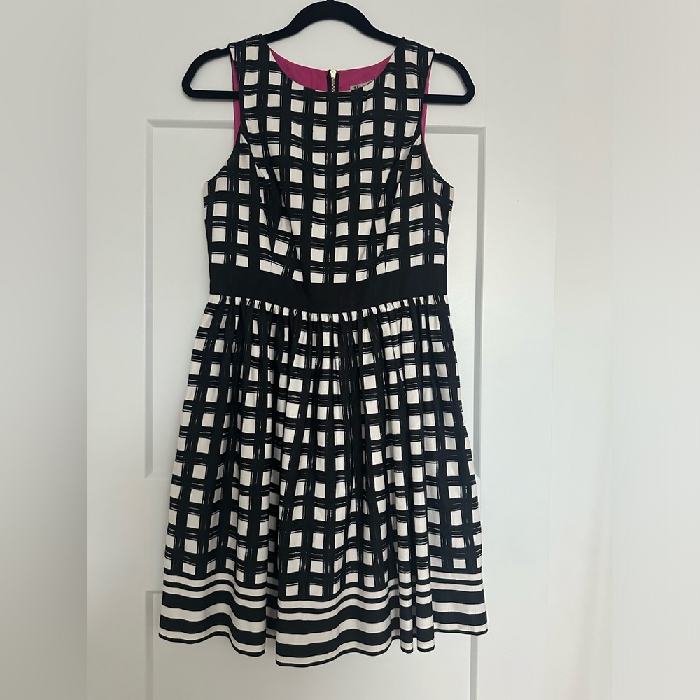 Eliza J dress. Checkered black and white, size 6
